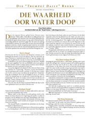 Die Waarheid oor Water Doop